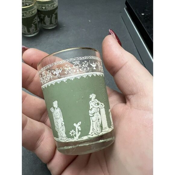 5 Exquisite Grecian Tumblers by Jeannette Glass Company – Hellenic Pattern - Picture 6 of 6